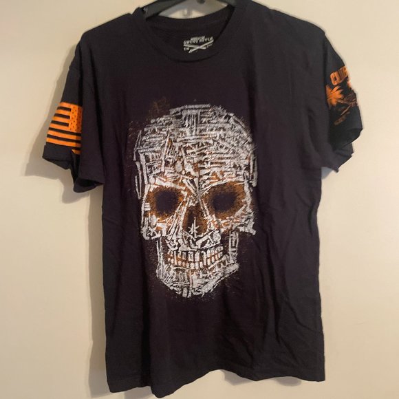 Grunt Style Tee Short Sleeve - Skull made with Guns - Size M - Picture 1 of 3